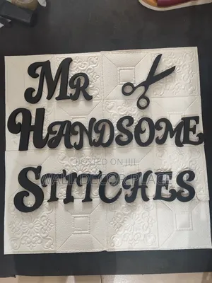 10cm Alphabet Stickers Stylish Font , Black Gold Colour