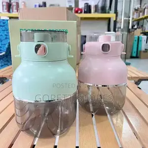 Rechargeable Juicer/Smoothie Bottle With Straw