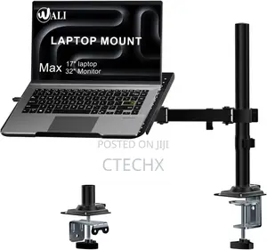 Wali Laptop Tray Desk Mount for 17inch Notebook, Fully Adjustable