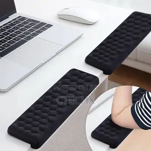 L-Shaped Desk Elbow Pads (2-Pack) - Adjustable Spacing Memory Foam