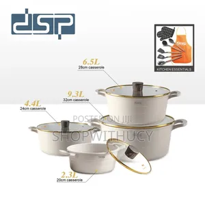 DSP Kitchen Essentials Multi-Casserole and Cookware Sets, 16 Pieces