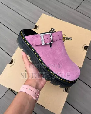 Dr. Martens Zebzag Suede Platform Mules – Slingback Style