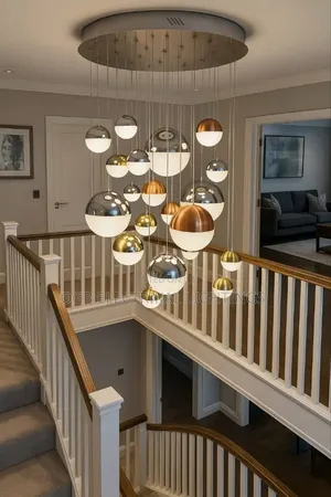 Staircase Crystal Ball  Chandelier