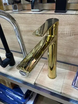 Long Basin Mixer Gold