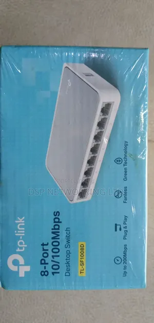 Tp‐Link Tl‐Sf1008d 8-Port Fast Ethernet Switch – Plug Play