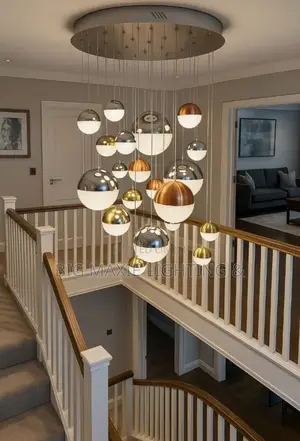 High Ceiling Adjustable Staircase Chandelier