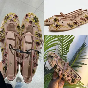 *Zara Floral Mesh Flat* Displayed Color Only. 37 -42