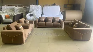 Contemporary Brown Sofa Set