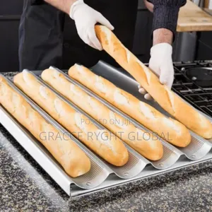 5 Loaf Aluminum Bagutte/ French Bread Pan