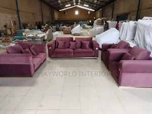 Modern Velvet Fabric Sofa Set