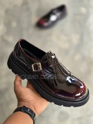 Leather Monk Strap Platform Loafers