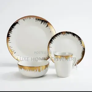 16pcs Dinner Set With Gold Tip