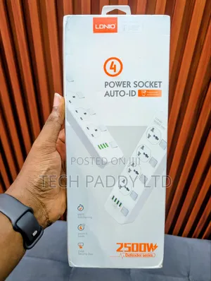 Ldnio 2500w 4 Plug 4 Usb-a Smart Socket Extension