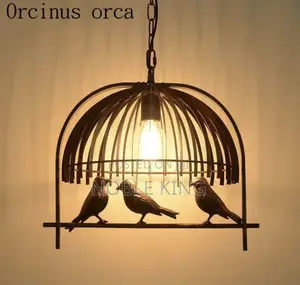 Industrial Wind American Bird Chandelier