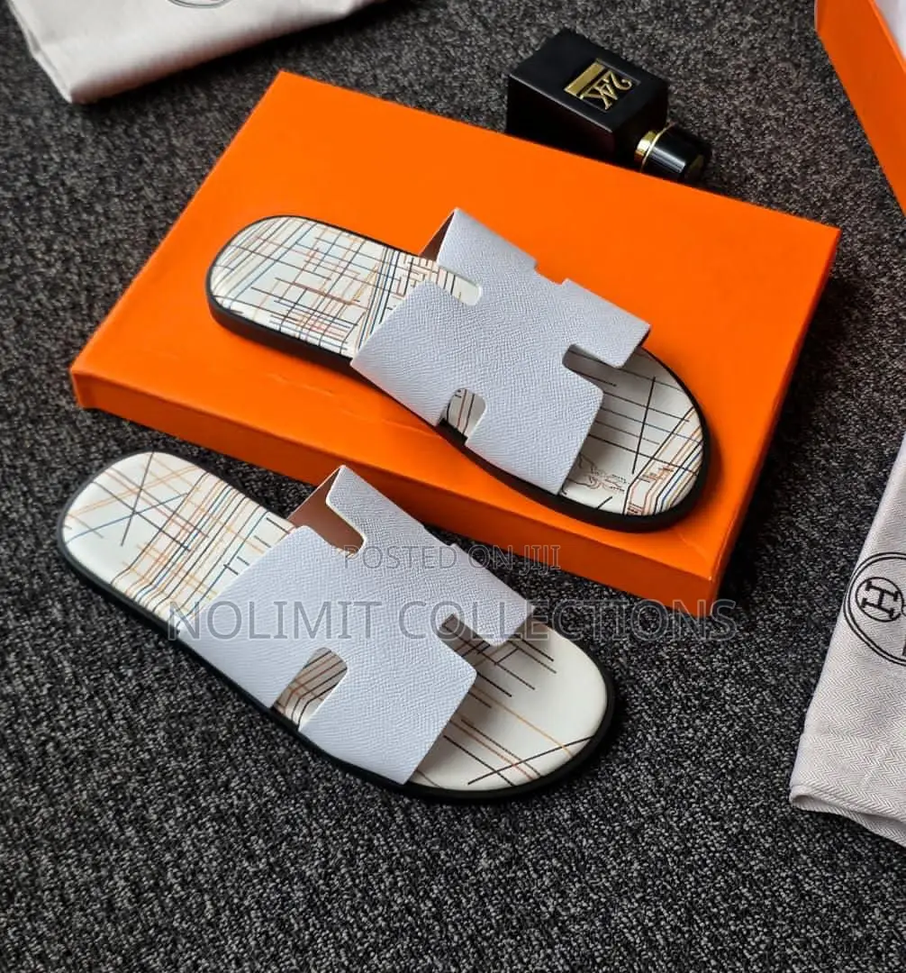 Quality Hermes Leather Slippers