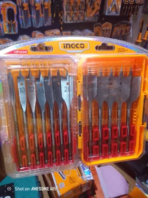 12pcs Flat Wood Drill Bit Set