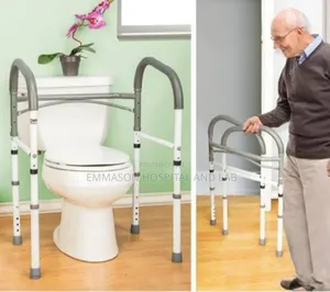 Adjustable Toilet Rail and Walker