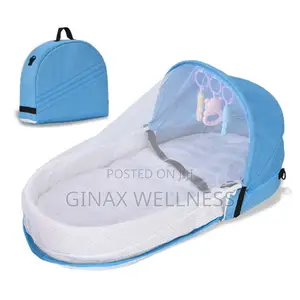 Portable Baby Bed Bag With Mosquito Net and Diaper Organizer (0-10m)