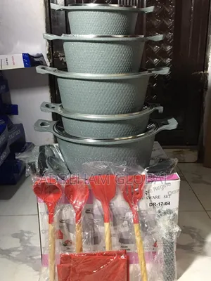 17pc Desnie Regina Cookware Set•• Deep Frypan,Apron,Nonstick Spoon