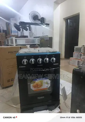 4 Ring Gas Cooker 50x50 With Oven Polystar