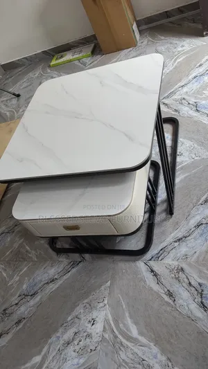 White Colour Centre Table With Drawers