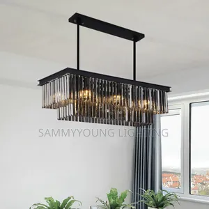 Luxury Modern Black Crystal Chandelier Nordic Light