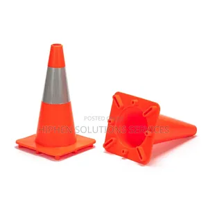 Cone With Reflective Stripes