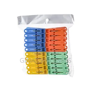 Strong Plastic Clothes Pegs (20 Pieces Per Pack, Multi-Color Pack)