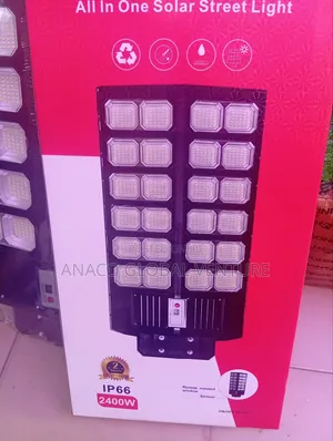 2400w All in One Solar Street Light Black Body 2 Years Warranty