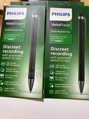Philips Dvt1600 Voice Tracer Recorder 32gb Pen With Sembly's Ai