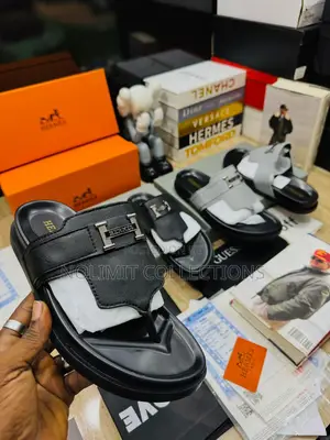 Hermes Leather Palm Slippers