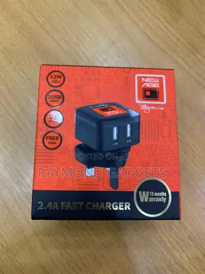 New Age 12w 2usb Fast Charger Heavy Duty + Free Cable