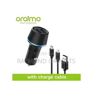 Oraimo Occ-21dml Dual Usb Car Charger + 2-in-1 Cable