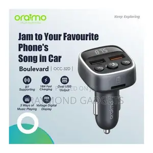 Oraimo Occ-32d 18w Car Charger + Fm Transmitter