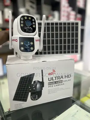 D-Cam Dual Lens 4g Solar Camera | Goddafi Stores