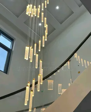 Led Long Staircase Luxurious Chandelier Light, Adjustable