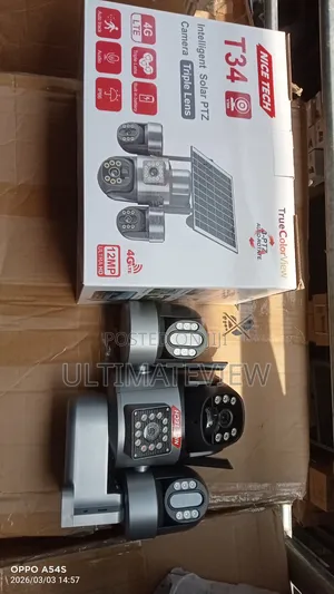 12mp Solar Powered Camera Triple Lens T34