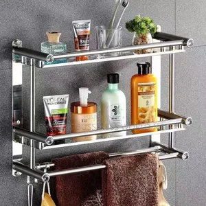 2 Layers Beautiful Bathroom Organizer for Toiletries and Cosmetics