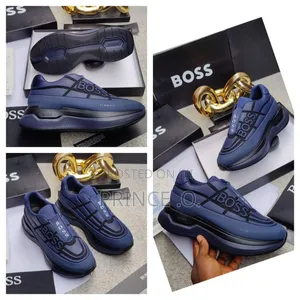 Boss Luxury Sneakers , Blue and Black Colors