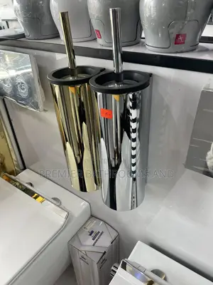 Stainless and Gold Toilet Brush