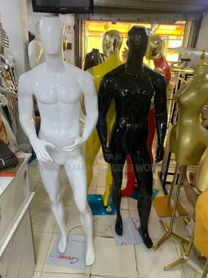 Square Head Male Glossy White Male Mannequins