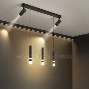 Modern Led Pendant Light With Two Track Light