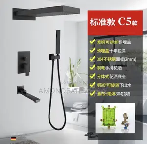 5ways Conduit Shower Set With Rainfall Rose