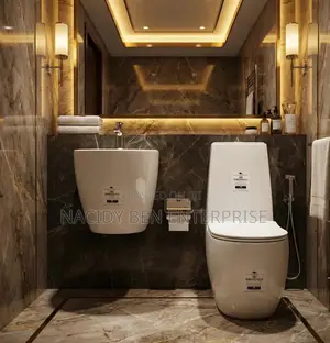 Floor Mounted Wc With a Wall-Hung Basin