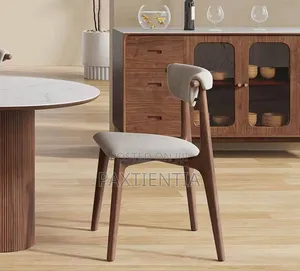 Wooden-leg Comfortable Dining Chair