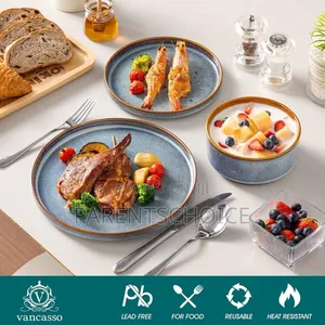 Blue Dinnerware Sets For Kitchen - 12pcs