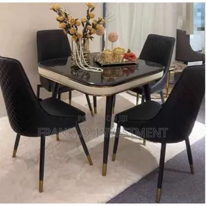 Dinning Table and 4 Chairs - Black