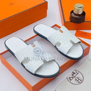 Hermes Leather Slipers For Men 40-46