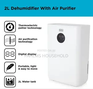 Black Decker Portable 2liters Dehumidifier