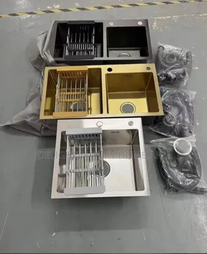 Double Bowl Kitchen Sink With Complete Accessories